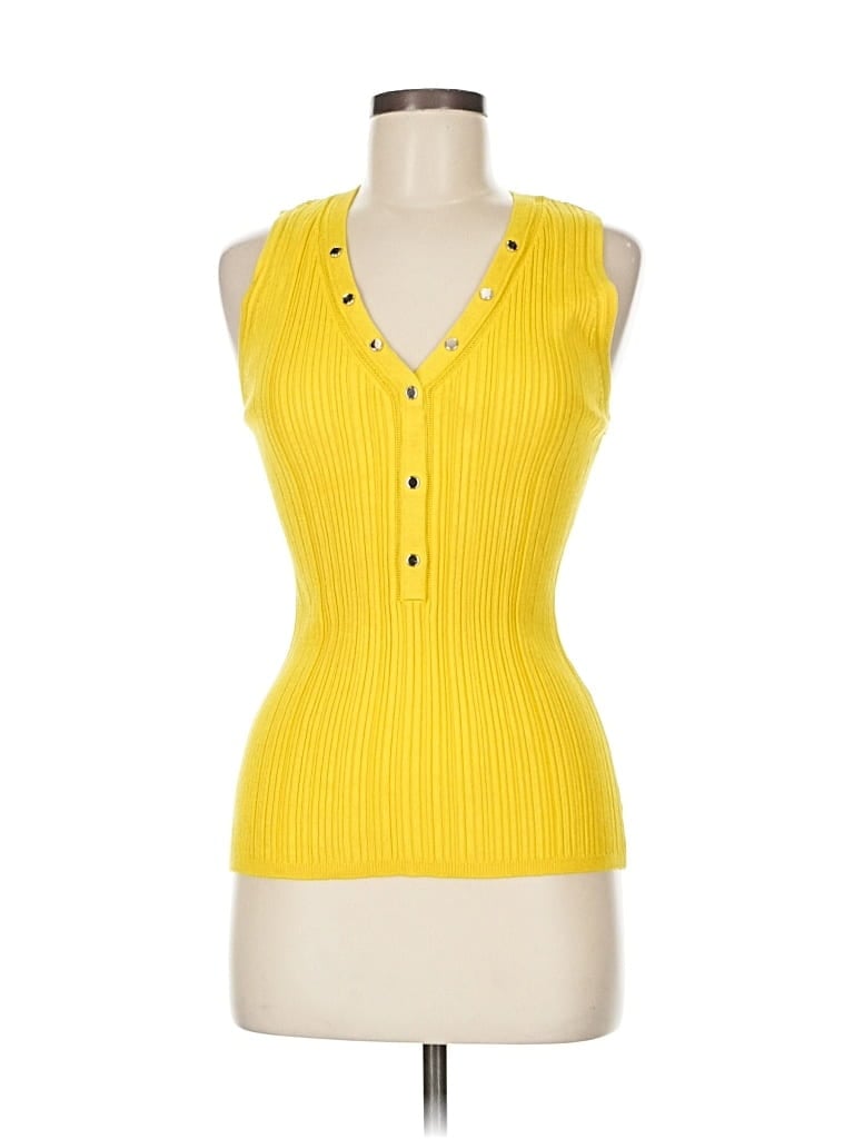 Pre-owned White House Black Market Pullover Sweater In Yellow