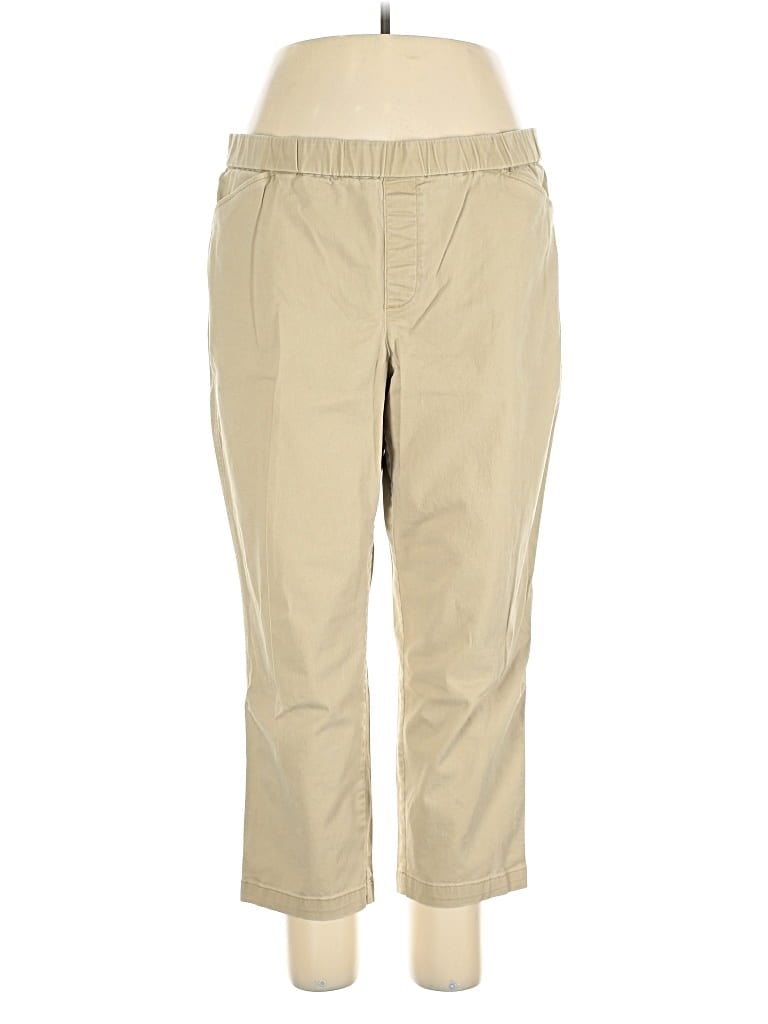 Pre-owned Lands' End Casual Pants In Brown