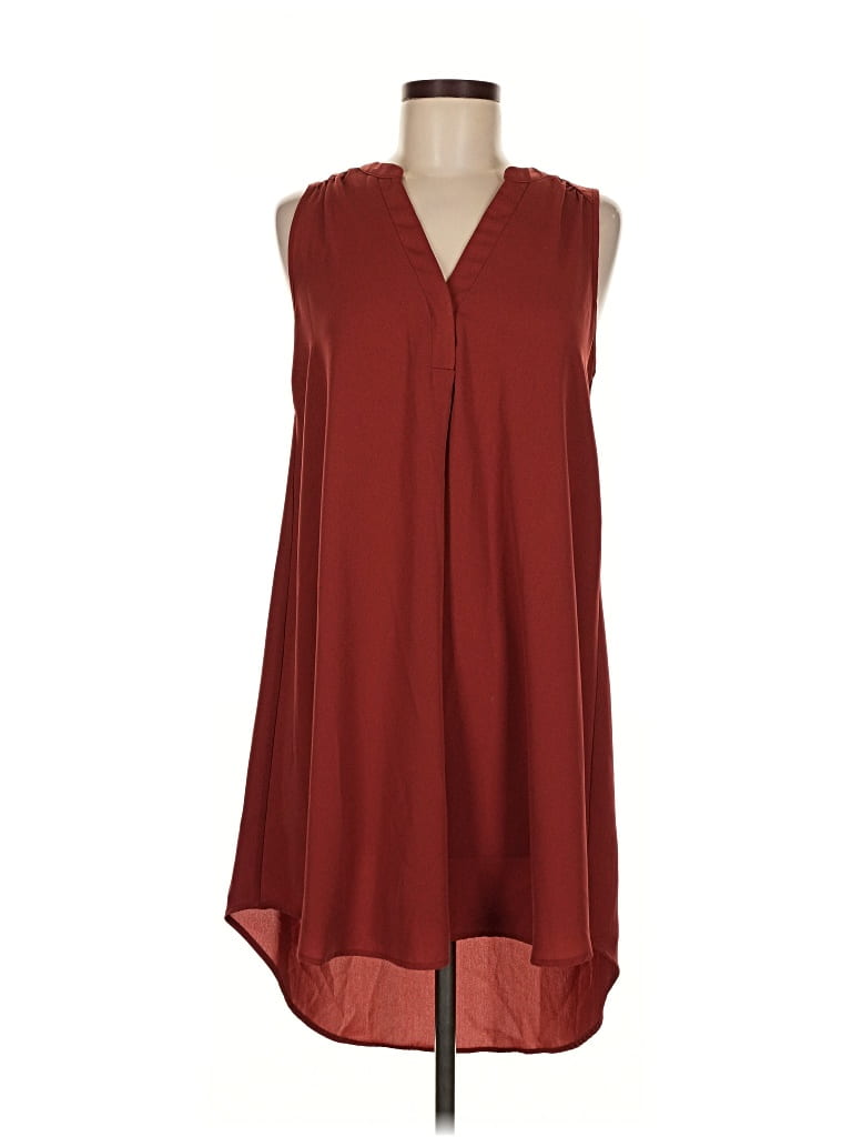 Pre-owned Lush Casual Dress In Burgundy