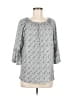 MICHAEL Michael Kors Gray 3/4 Sleeve Blouse Size M - photo 1