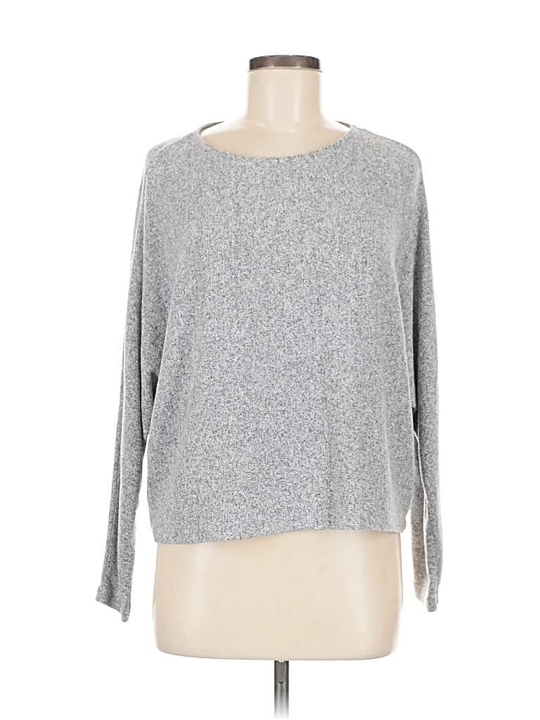 Pre-owned H&m Pullover Sweater In Silver