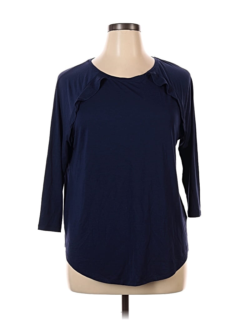 Pre-owned Old Navy 3/4 Sleeve T-shirt In Blue