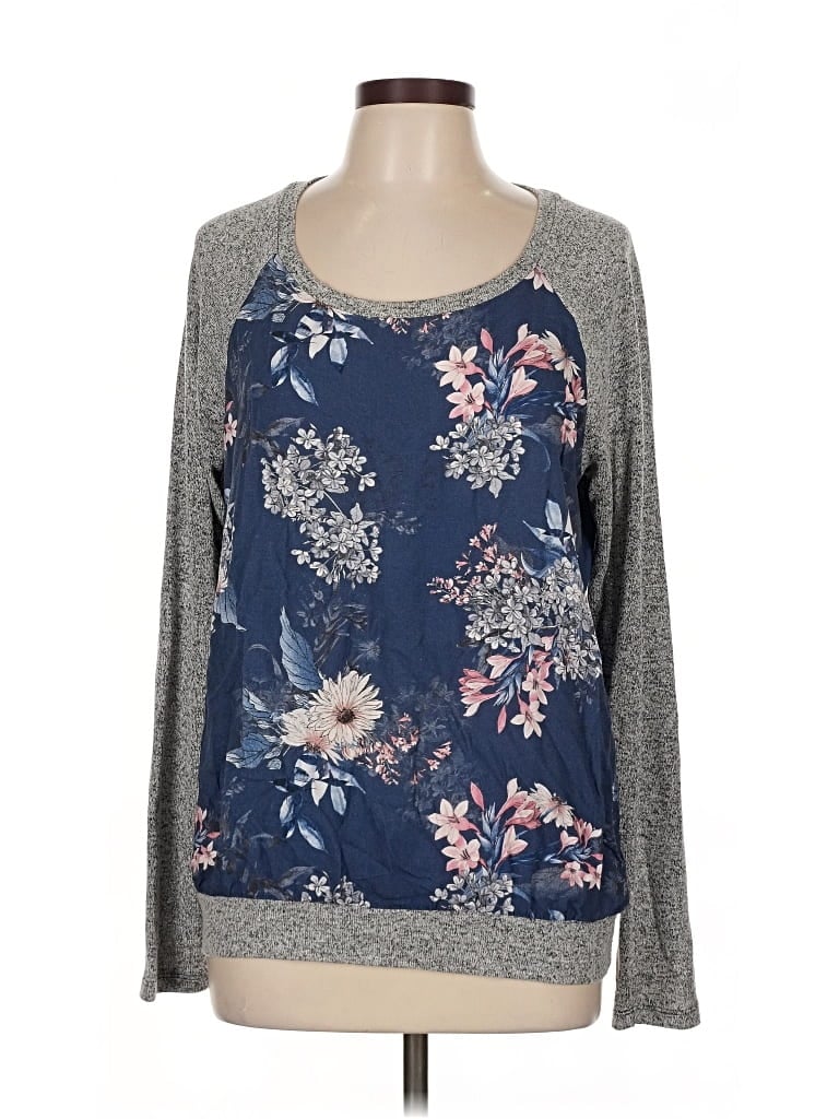 Pre-owned Kut From The Kloth Long Sleeve T-shirt In Gray