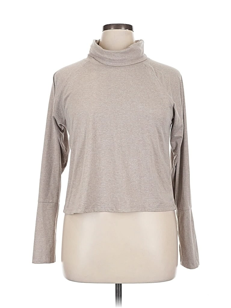 Pre-owned Marika Long Sleeve Turtleneck In Brown
