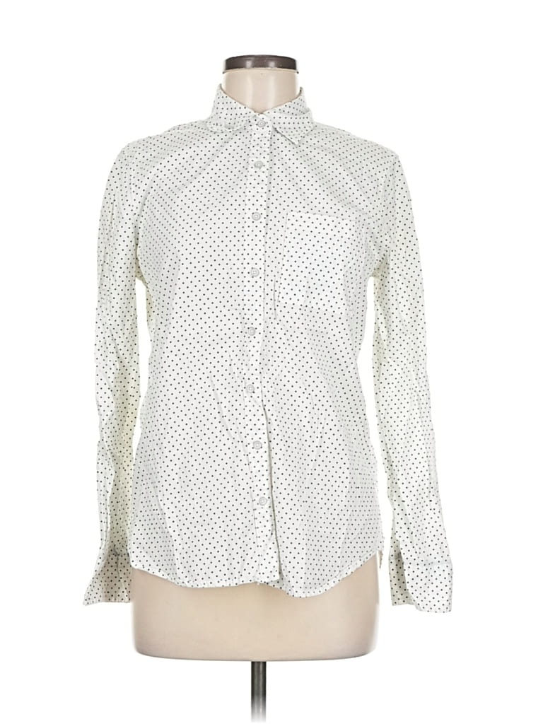 Pre-owned Aéropostale Long Sleeve Button Down Shirt In White
