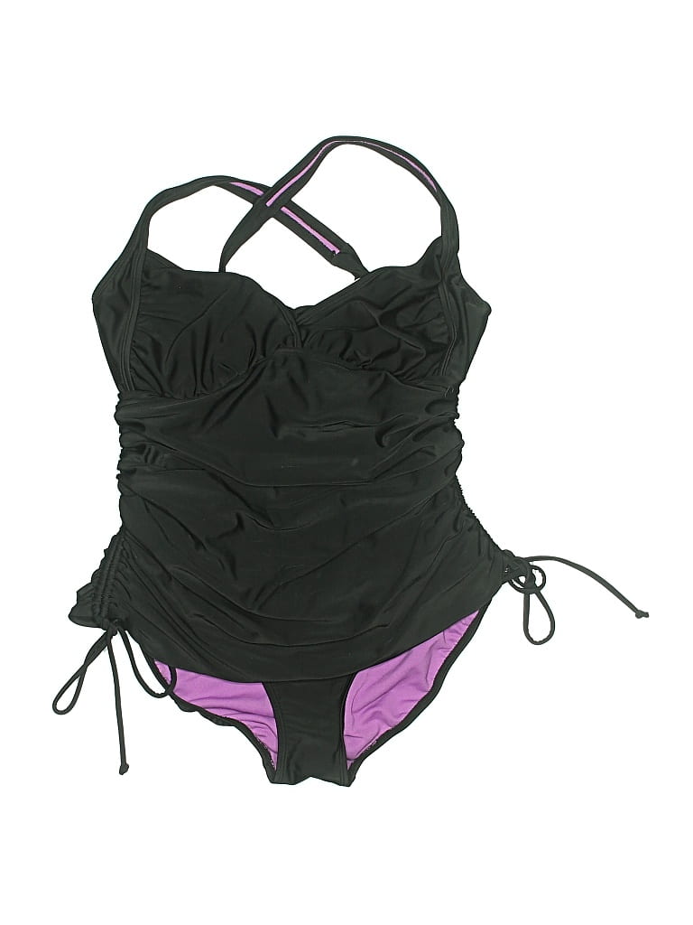 Pre-owned Athleta One Piece Swimsuit In Black