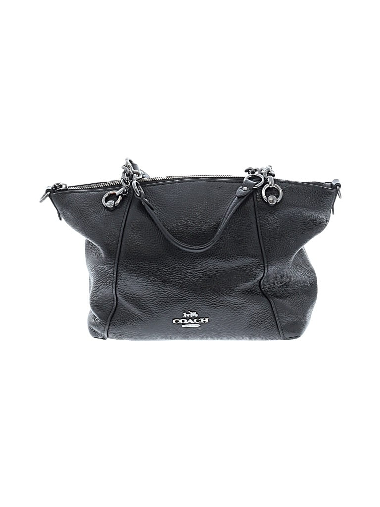 Pre-owned Coach Leather Satchel In Black