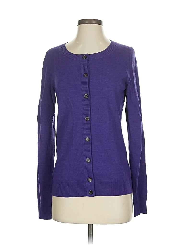 Pre-owned Banana Republic Cardigan Sweater In Purple