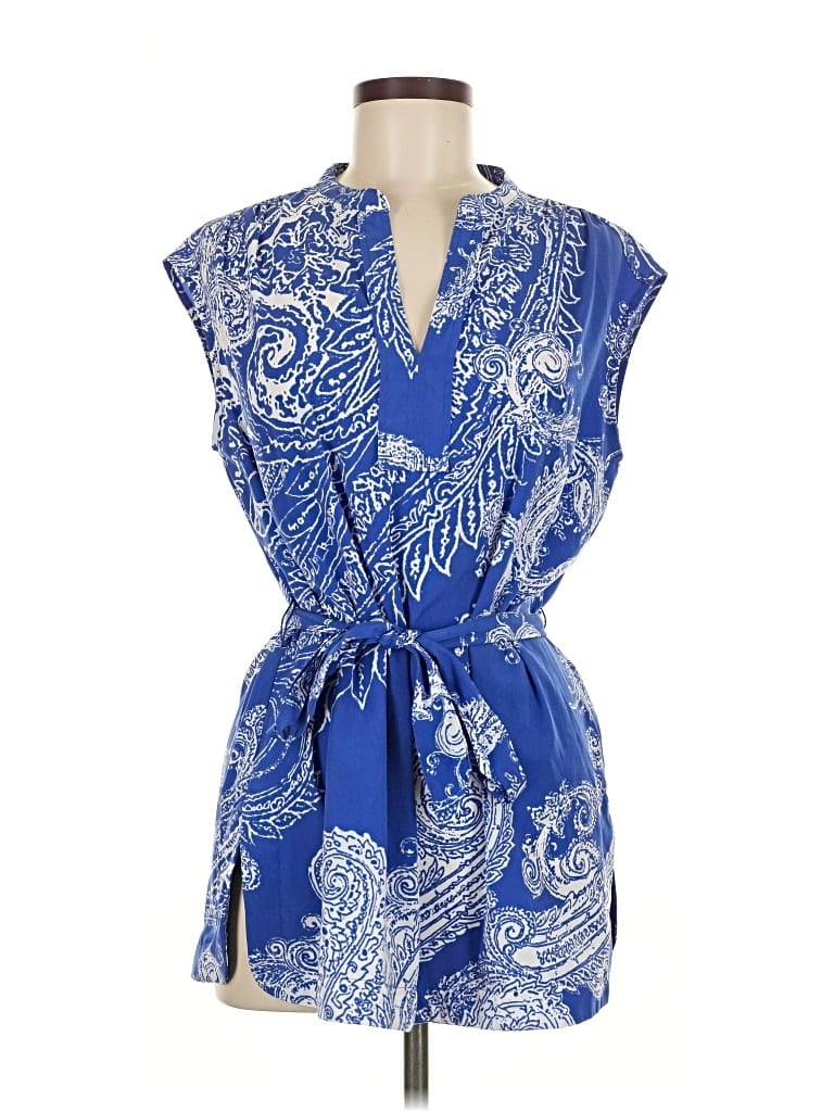 Pre-owned Liz Claiborne Sleeveless Blouse In Blue