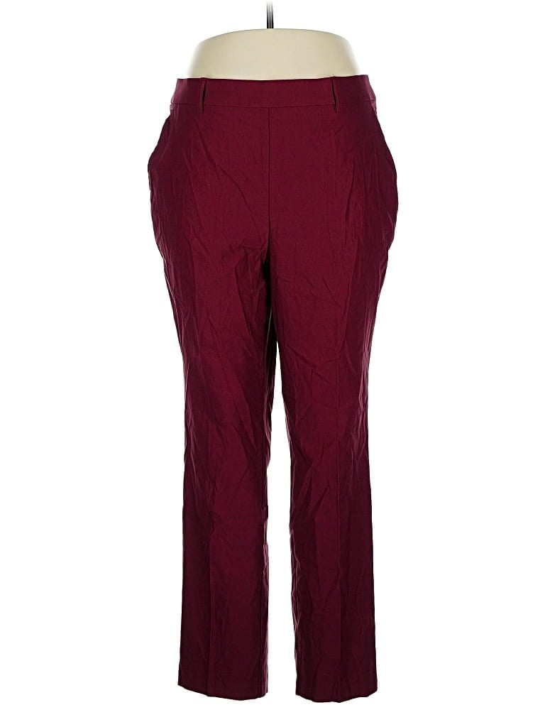 Pre-owned Rafaella Dress Pants In Burgundy