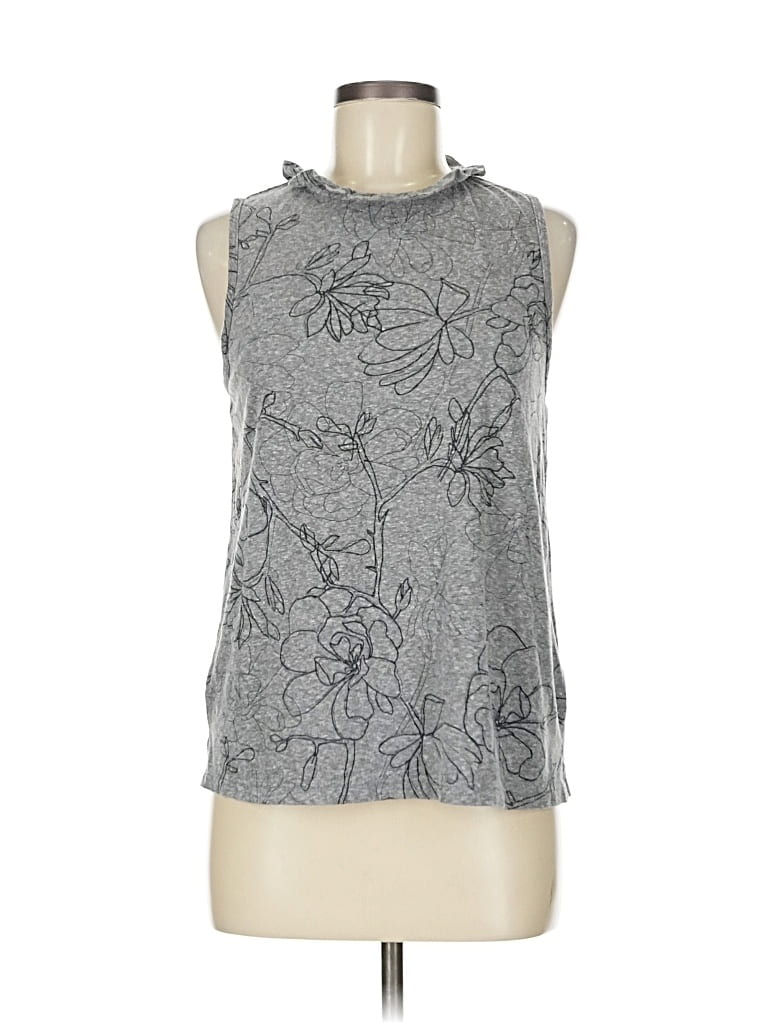Pre-owned T.la Sleeveless Blouse In Gray