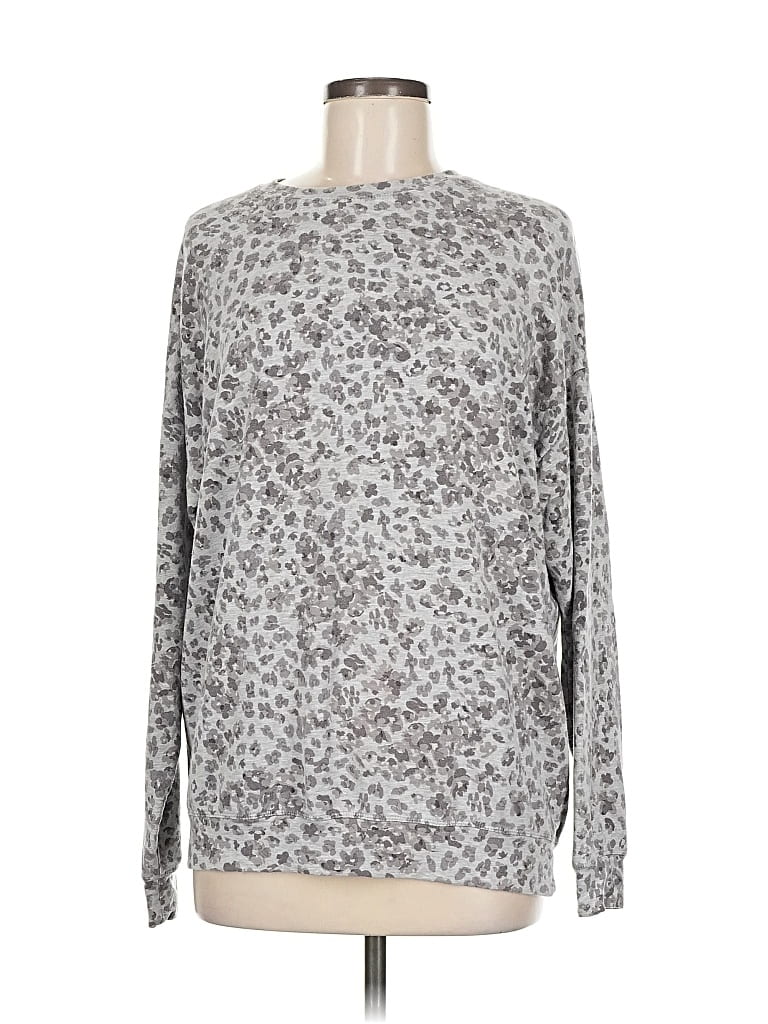 Pre-owned Athleta Long Sleeve T-shirt In Gray