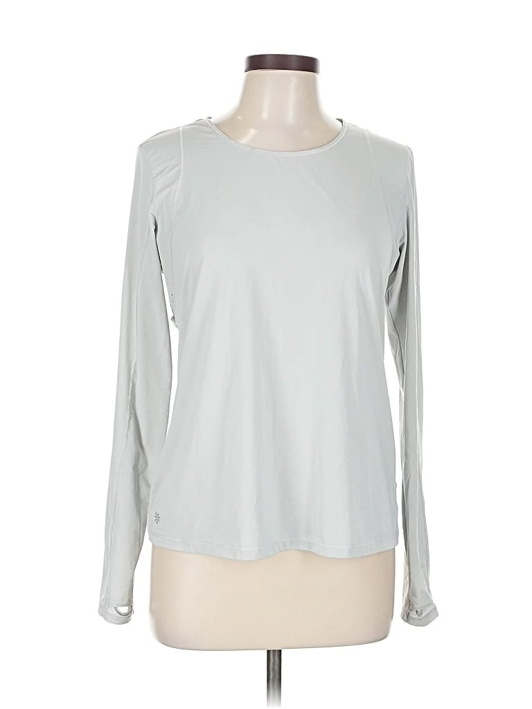 Pre-owned Athleta Long Sleeve T-shirt In Gray