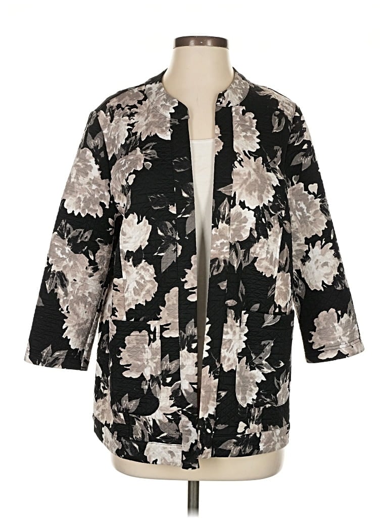 Pre-owned Isaac Mizrahi Live Cardigan Sweater In Black