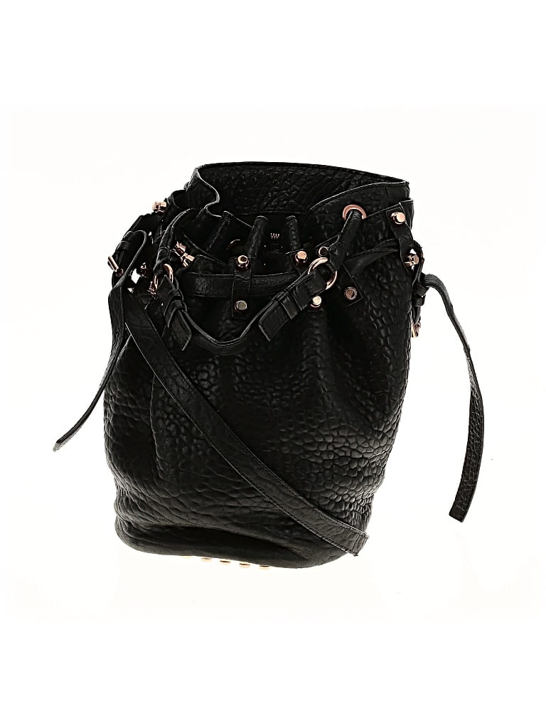 Pre-owned Alexander Wang Leather Bucket Bag In Black