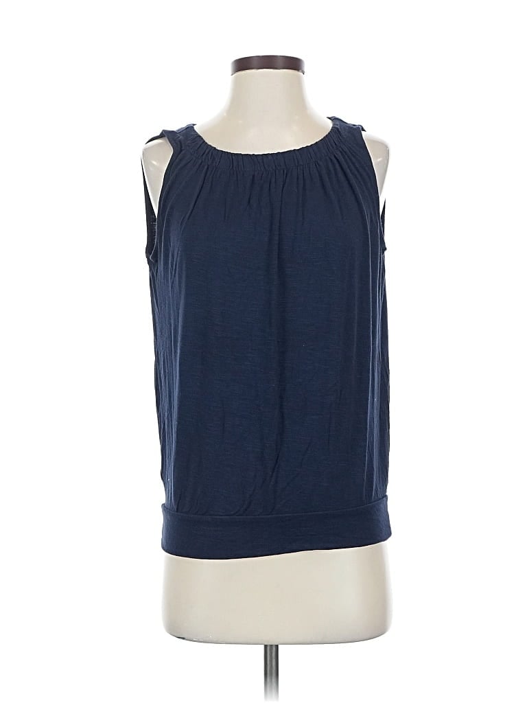 Pre-owned Ann Taylor Loft Outlet Sleeveless Blouse In Blue