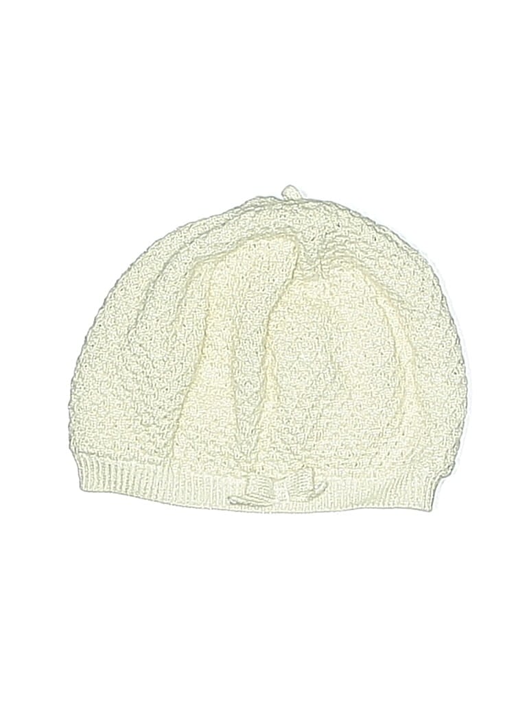 Pre-owned Janie And Jack Babies' Beanie Hat In White