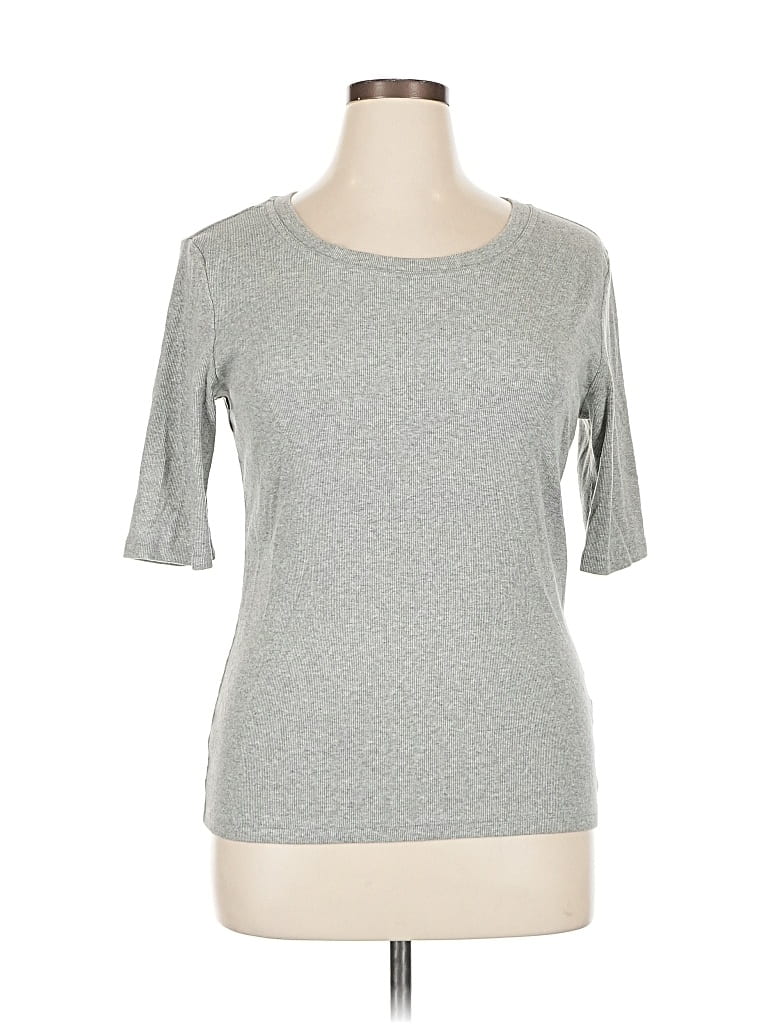 Pre-owned Banana Republic 3/4 Sleeve T-shirt In Gray