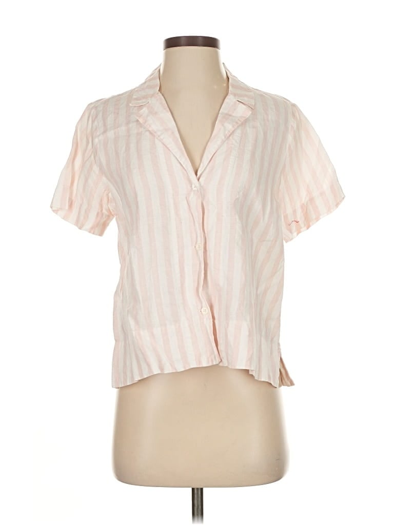 Pre-owned Everlane Short Sleeve Blouse In Pink