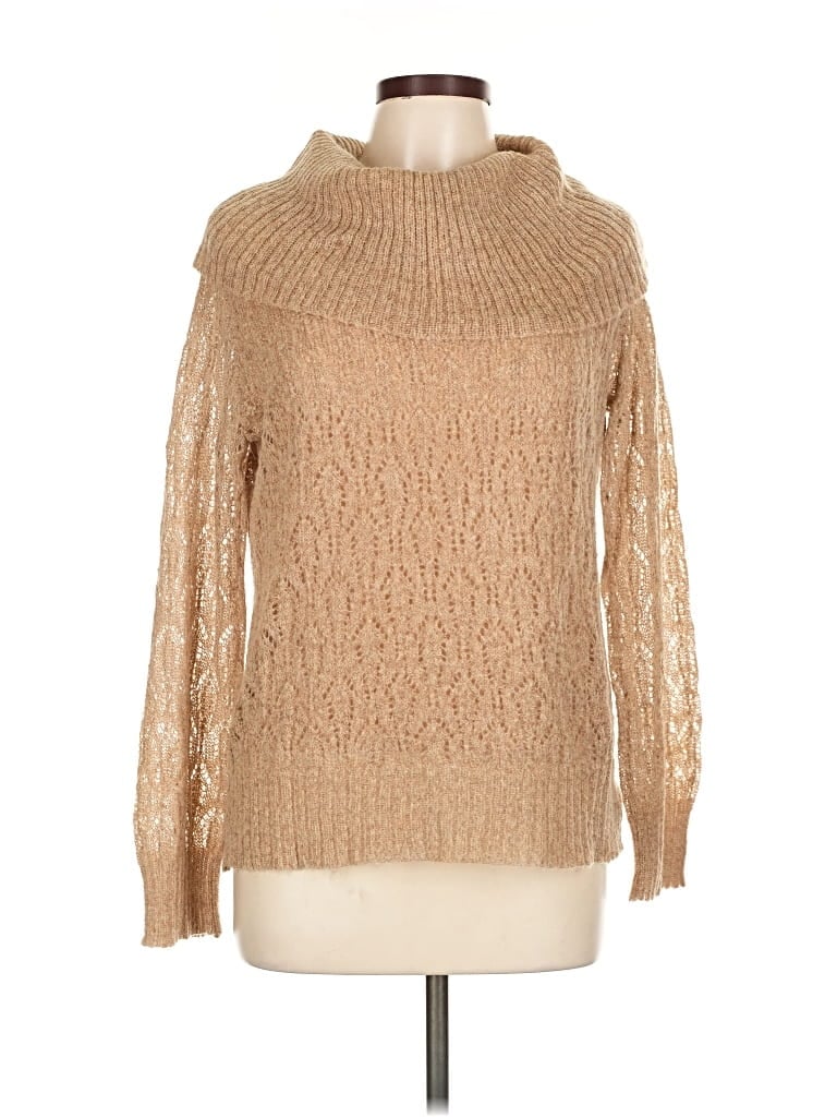 Pre-owned Jones New York Collection Turtleneck Sweater In Brown