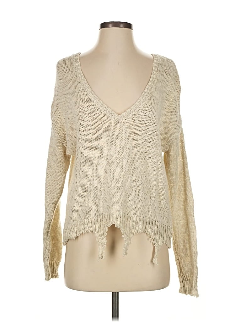 Pre-owned Blank Paige Pullover Sweater In White