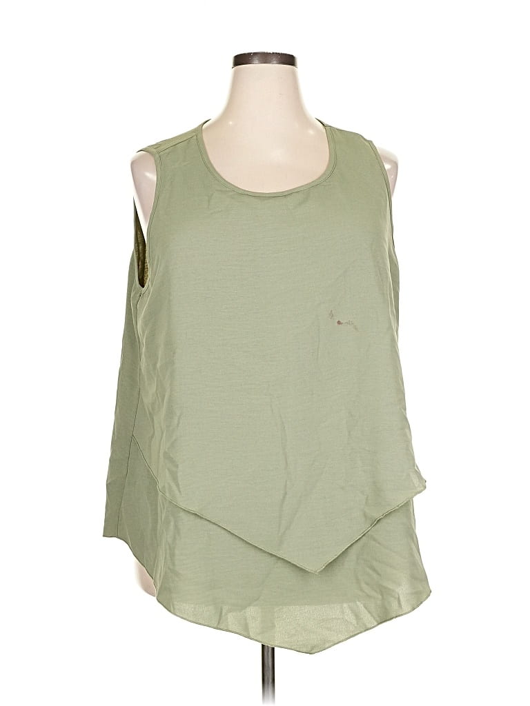 Pre-owned Emery Rose Sleeveless Blouse In Green