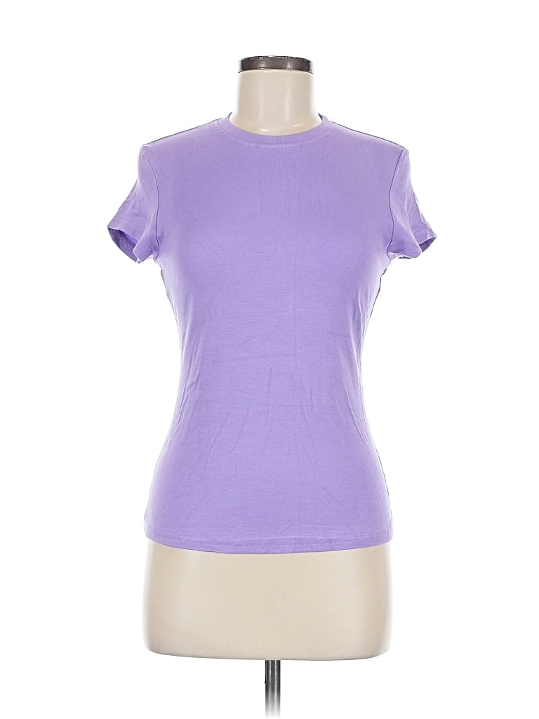 Pre-owned Shein Short Sleeve T-shirt In Purple