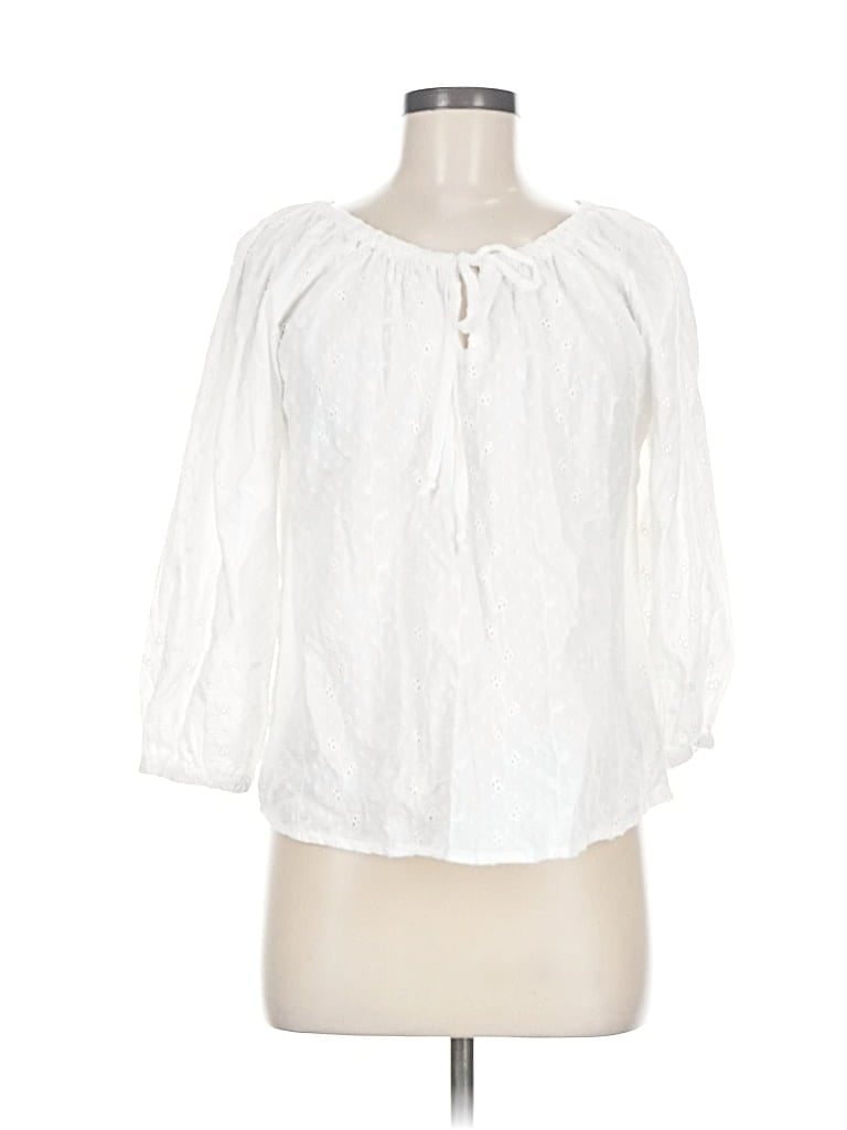 Pre-owned J By Joie 3/4 Sleeve Blouse In White