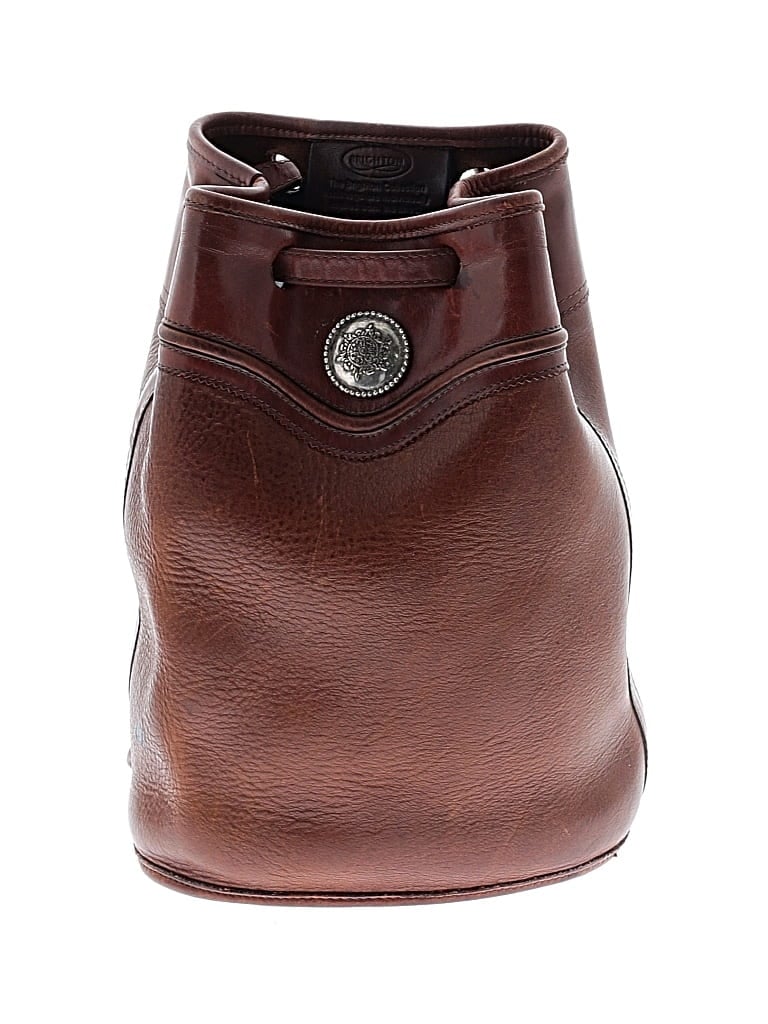Pre-owned Brighton Leather Bucket Bag In Brown