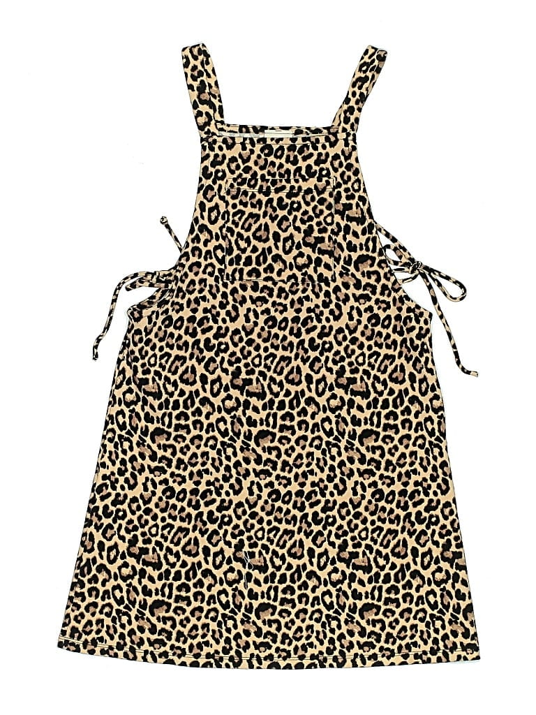 Pre-owned Lily Bleu Kids' Overall Dress In Brown