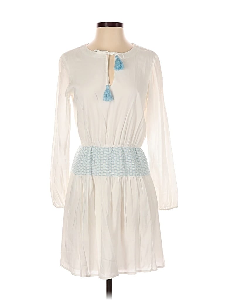 Pre-owned Sail To Sable Casual Dress In White
