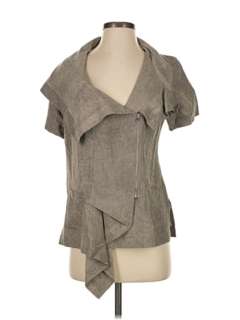 Pre-owned Crea Concept Short Sleeve Blouse In Gray