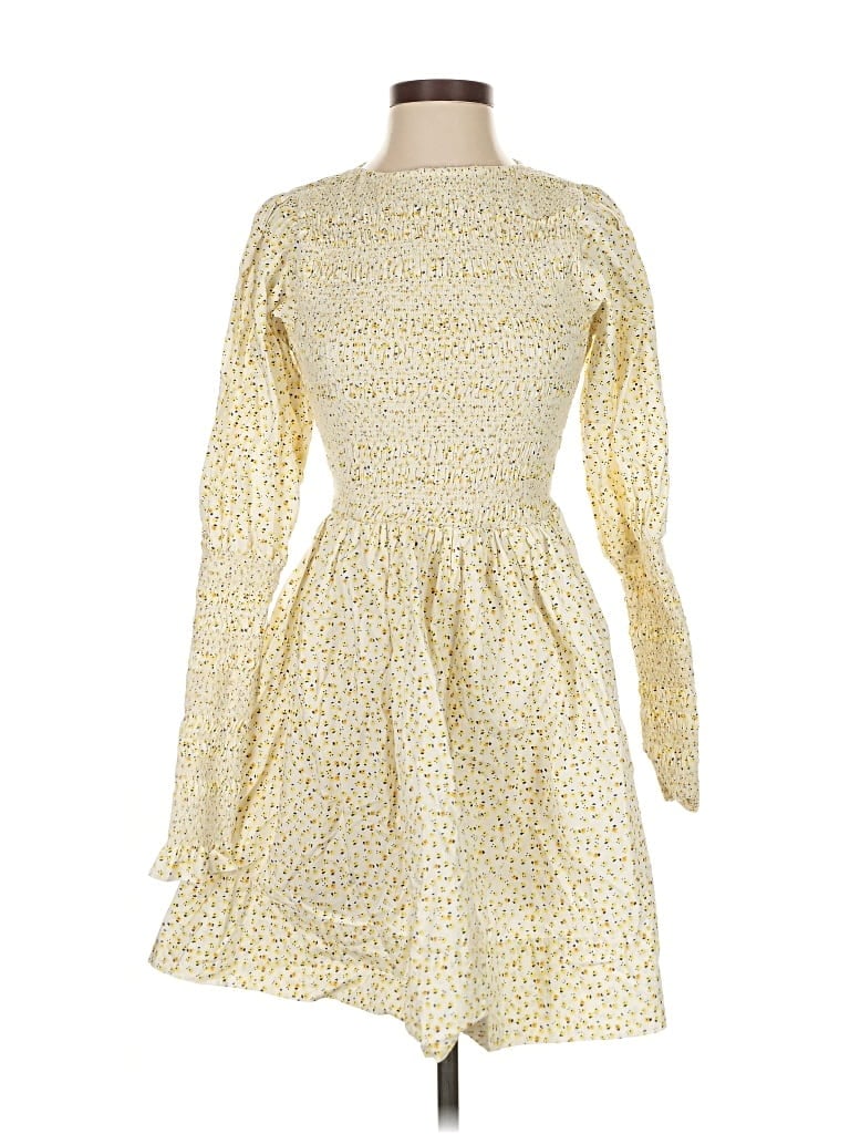 Pre-owned Asos Design Cocktail Dress In Yellow