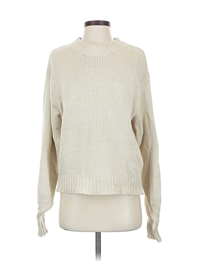 Pre-owned Princess Polly Pullover Sweater In White