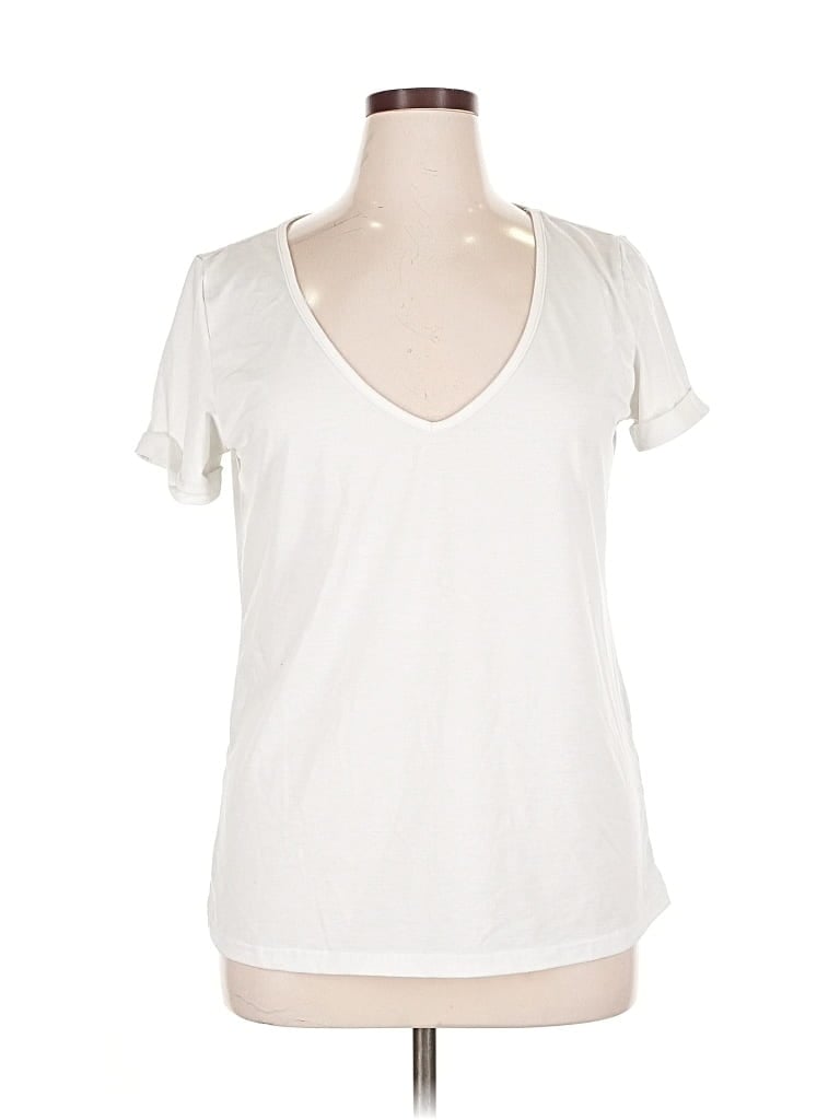 Pre-owned Beyove Short Sleeve T-shirt In White
