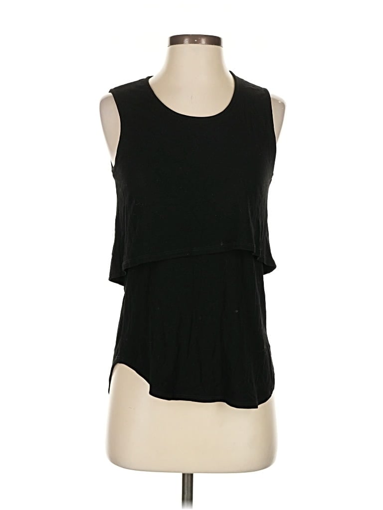 Pre-owned Theory Sleeveless Top Black One Shoulder Neckline Tops
