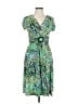 Studio I Print Green Casual Dress Size 10 - photo 1