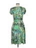 Studio I Print Green Casual Dress Size 10 - photo 2