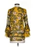 CAbi 100% Polyester Yellow 3/4 Sleeve Blouse Size XS - photo 2
