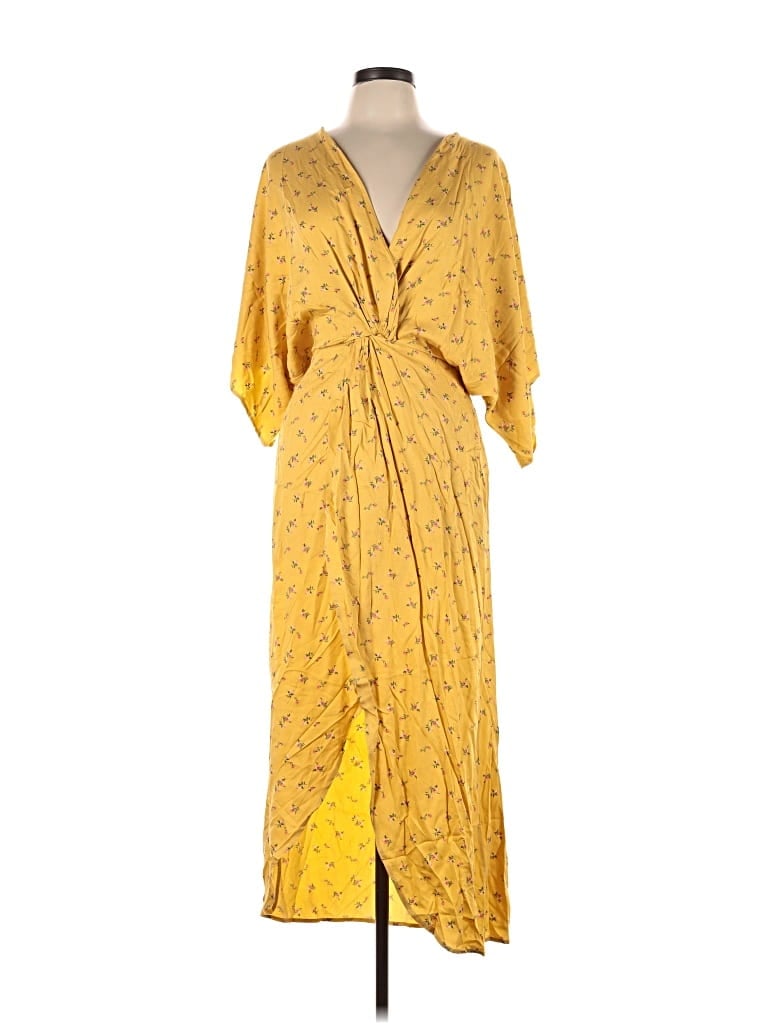 Pre-owned Lezat Casual Dress In Yellow