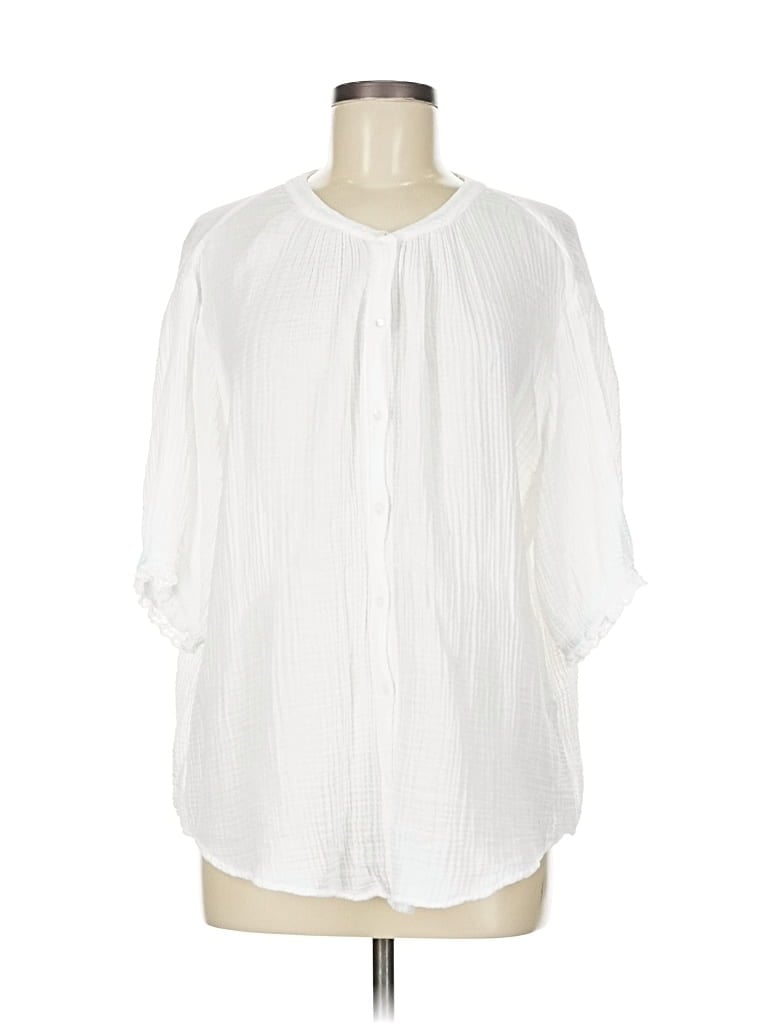 Pre-owned Velvet By Graham & Spencer 3/4 Sleeve Blouse In White