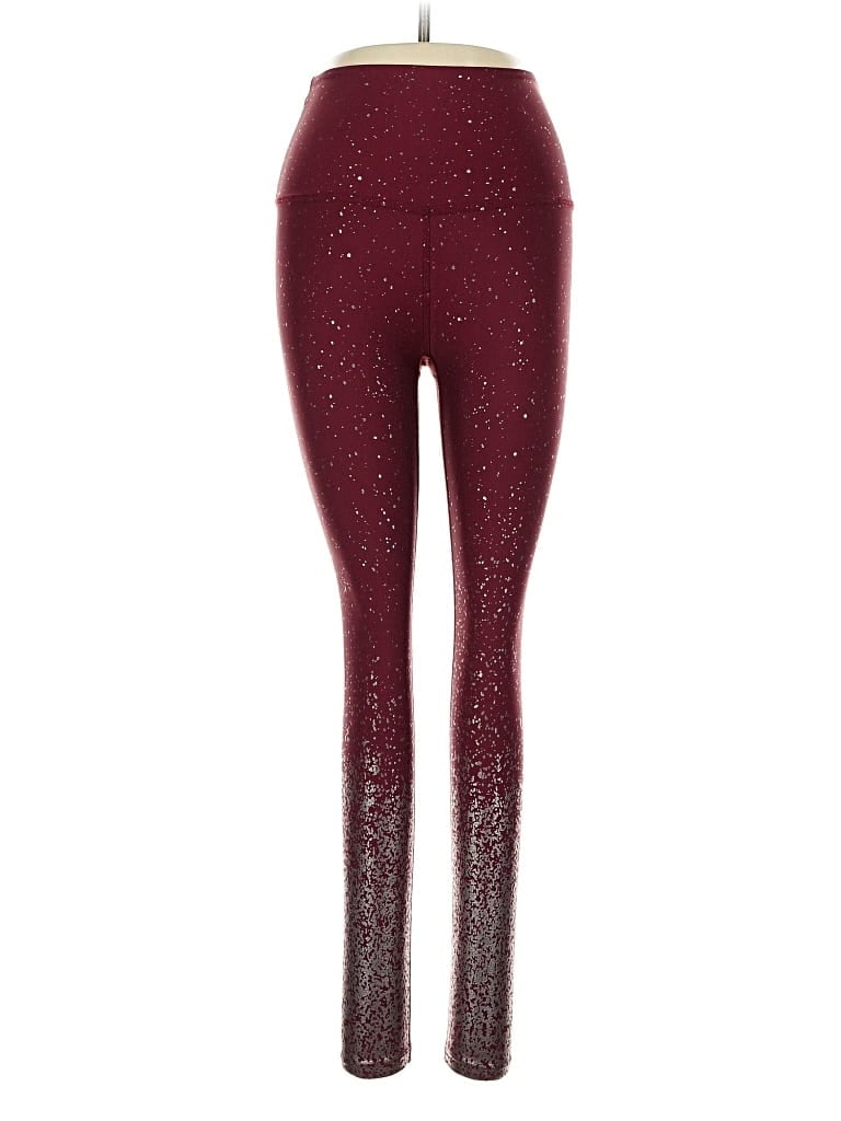 Pre-owned Beyond Yoga Leggings In Burgundy