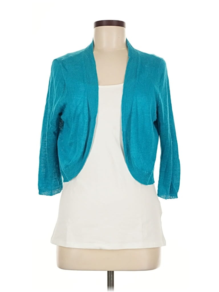 Pre-owned Peck & Peck Cardigan Sweater In Blue