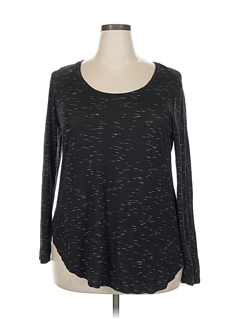 Pre-owned Faded Glory 3/4 Sleeve T-shirt In Black