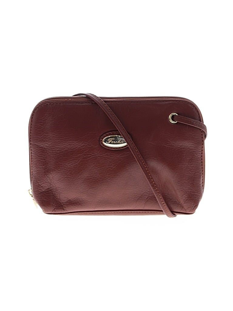 Pre-owned Assorted Brands Leather Crossbody Bag In Brown