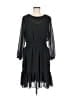 J.Crew 100% Polyester Solid Black Casual Dress Size M - photo 1