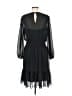 J.Crew 100% Polyester Solid Black Casual Dress Size M - photo 2