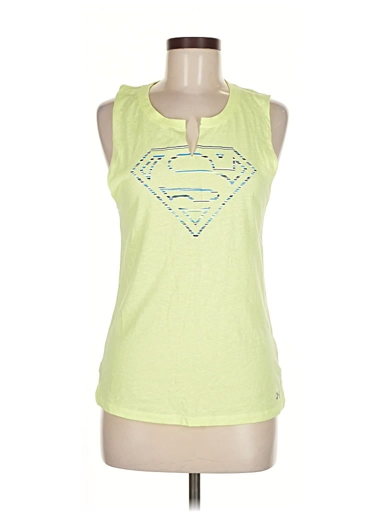 Pre-owned Under Armour Tank Top Green Halter Neckline Tops