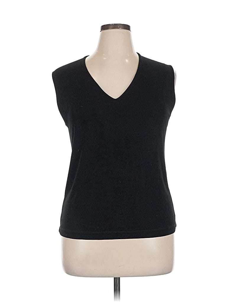 Pre-owned Travelers By Chico's Sleeveless T-shirt In Black