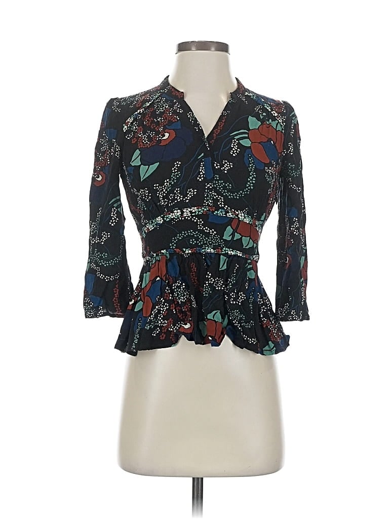 Pre-owned Ba&sh 3/4 Sleeve Blouse In Blue